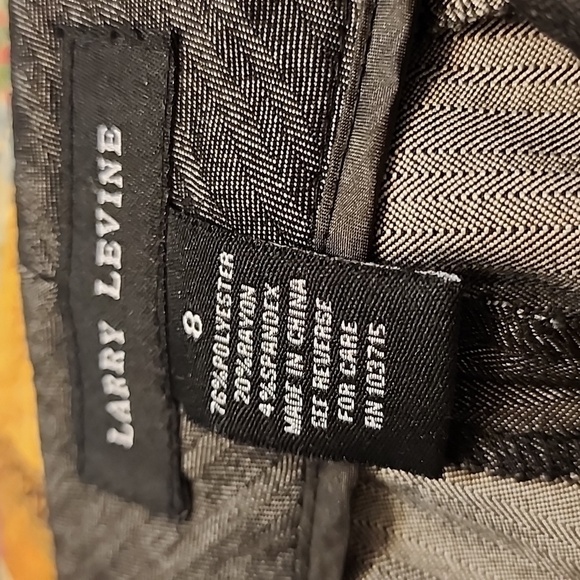 Larry Levine Suit Slacks Dress Pants Stretch Sheen Tailor Office Trouser Summer - Picture 10 of 13